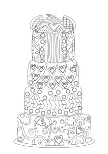 Six cute cupcakes - Cupcakes Adult Coloring Pages