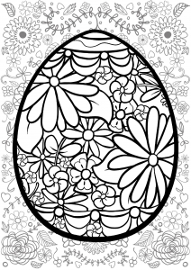 coloring-easter-egg-with-flowers-with-flowered-background
