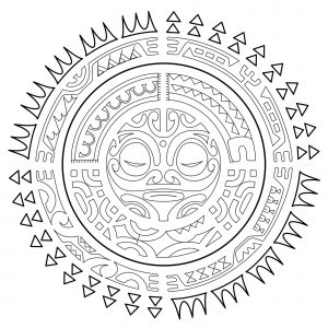 Polynesian tattoo : The sun
