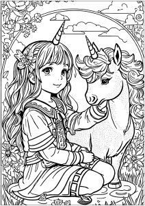 The girl and the unicorn