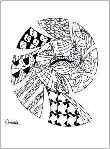 Zentangle drops - Zentangle Adult Coloring Pages