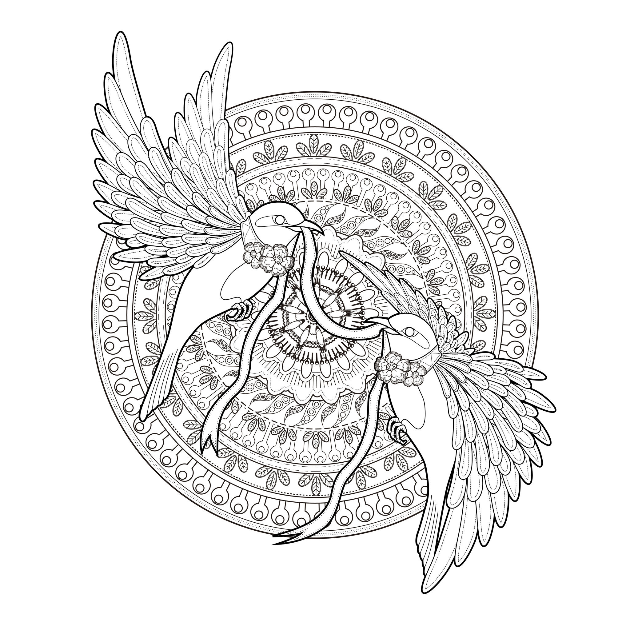 mandala coloring pages for adults animals - photo #25