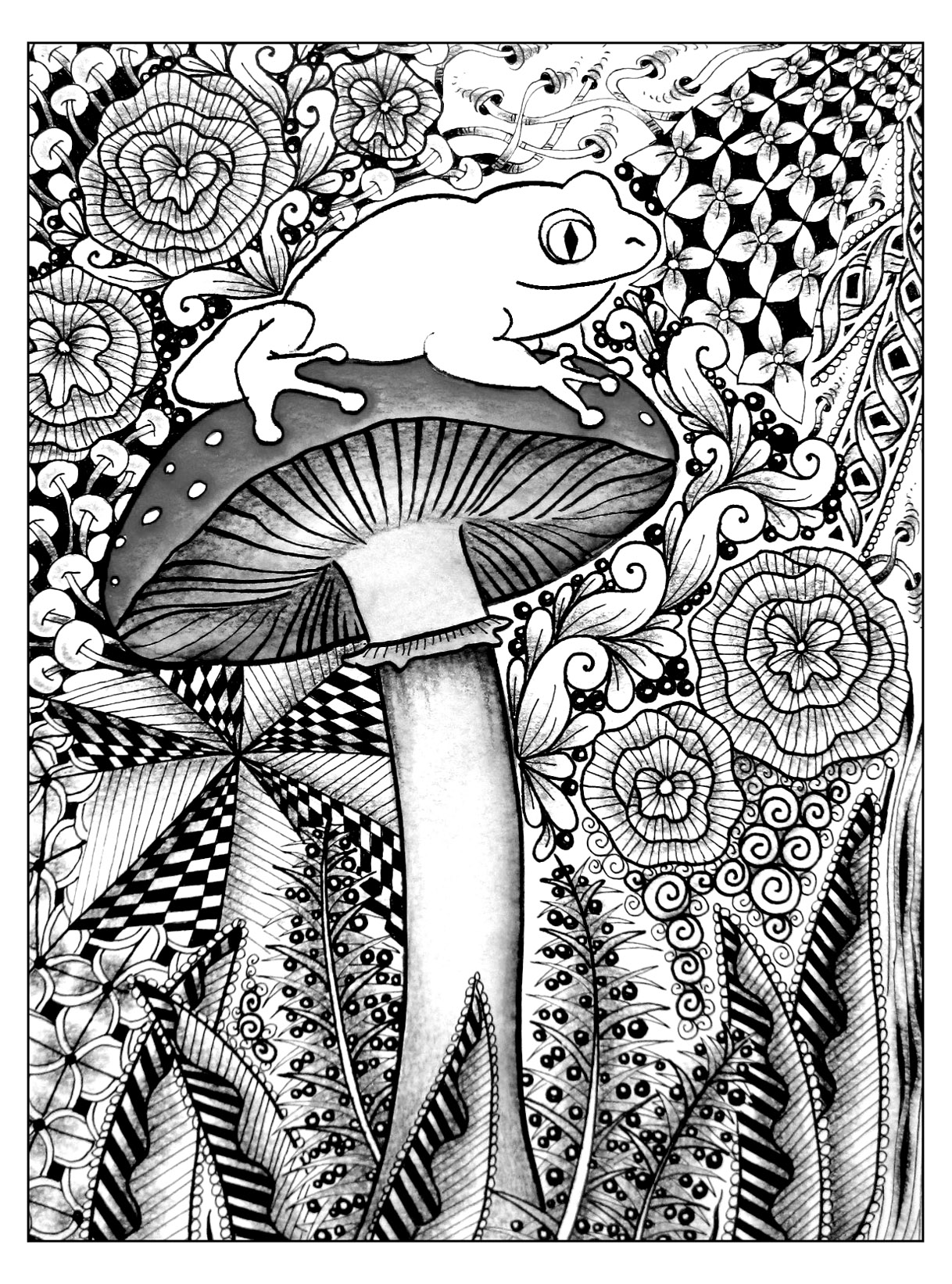 Animals - Coloring pages for adults : coloring-difficult ...