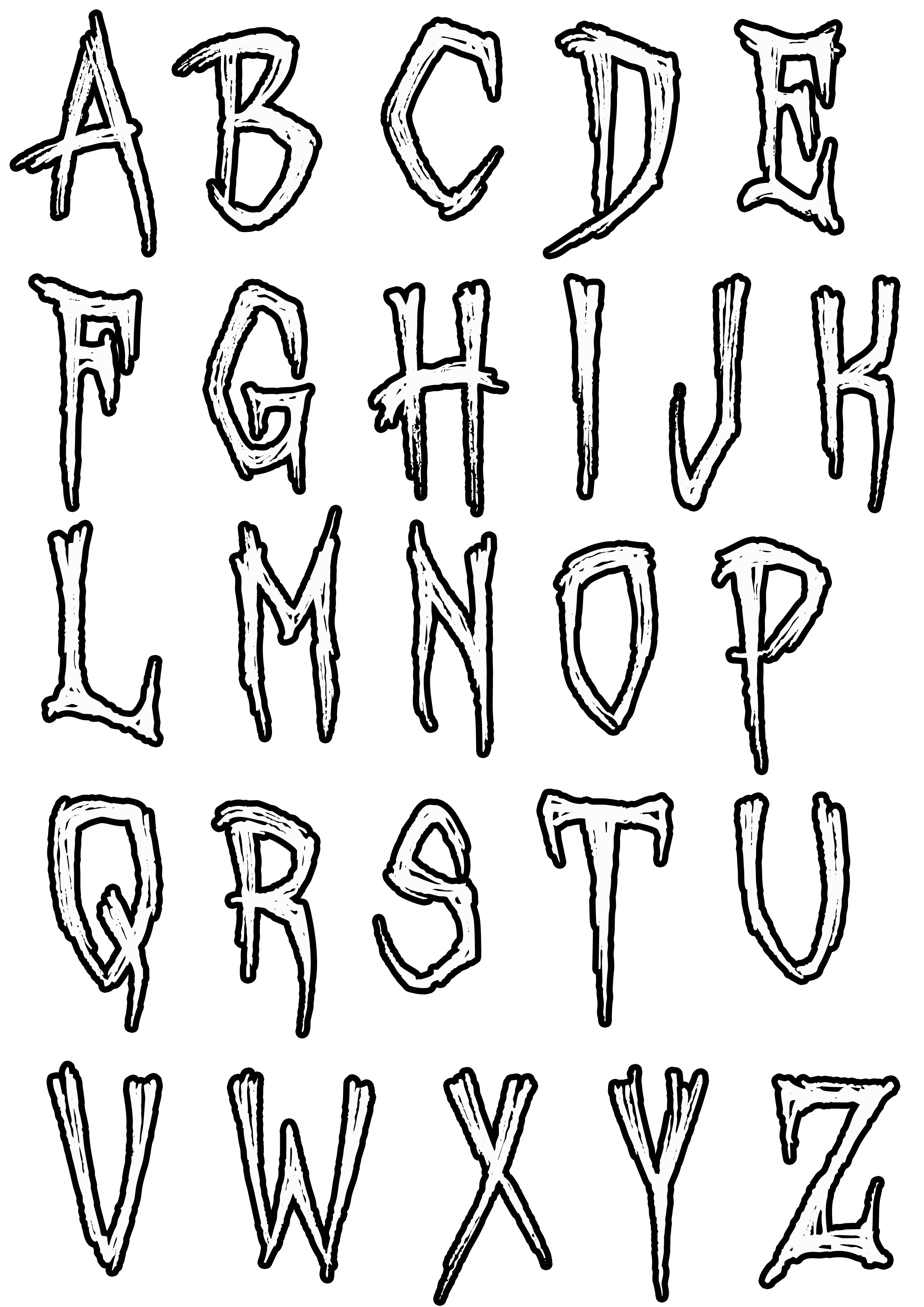 Alphabet Coloring pages for kids to print & color ...