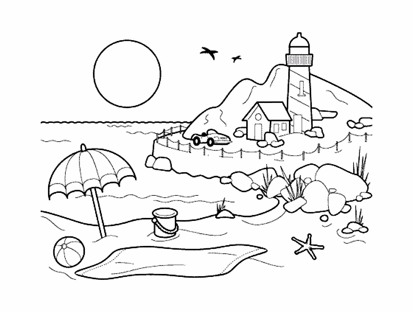 Landscapes - Coloring pages for adults : coloring-landscapes-to-color-2