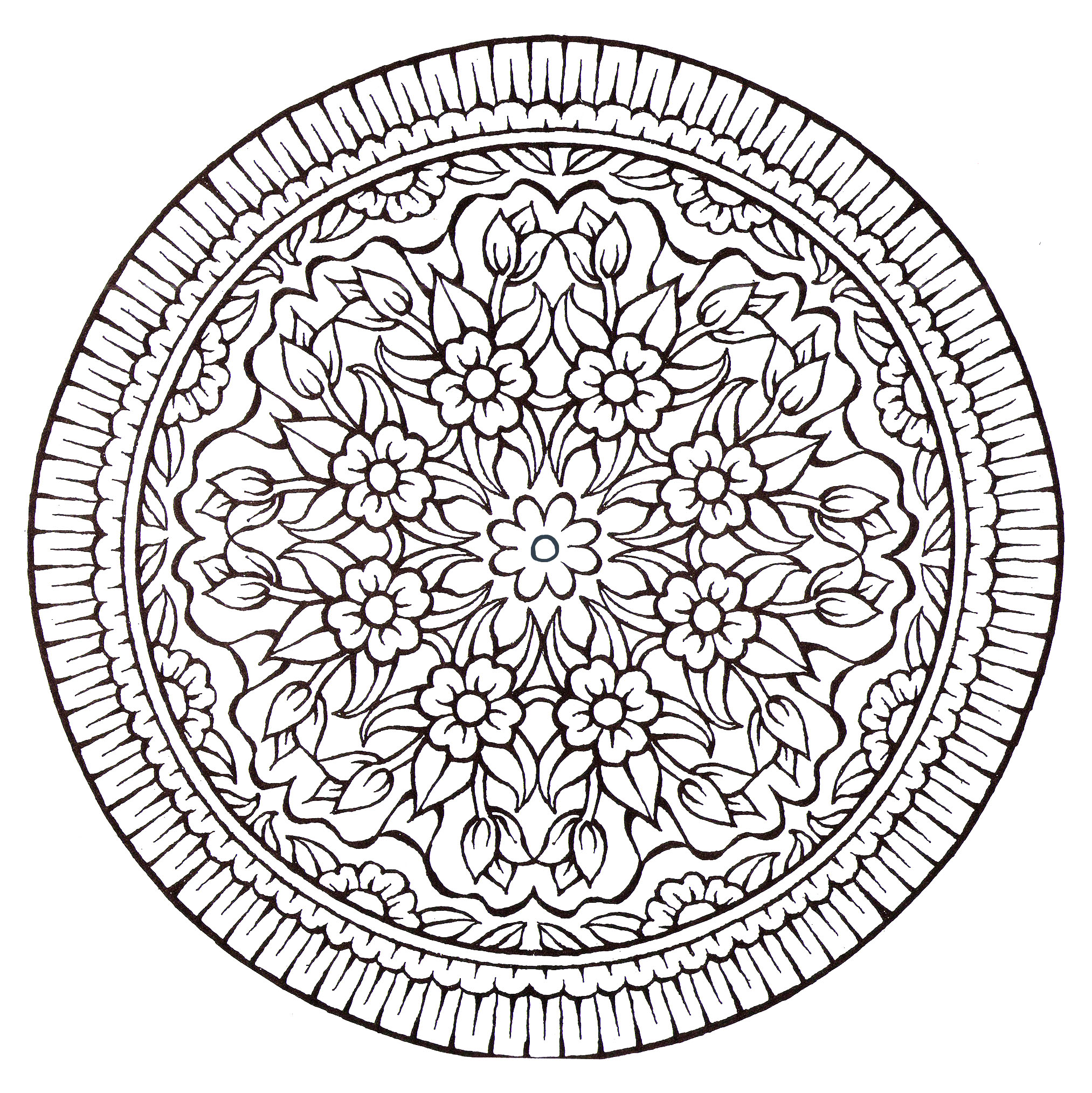 A Mandala very 'Vintage style', with a lot of flowersFrom the gallery : Mandalas