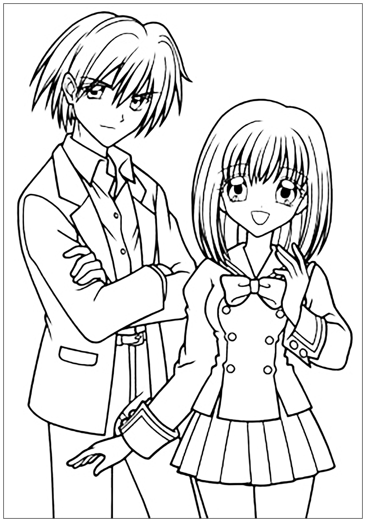 manga image=mangas coloring manga drawing boy and girl in school suit 1