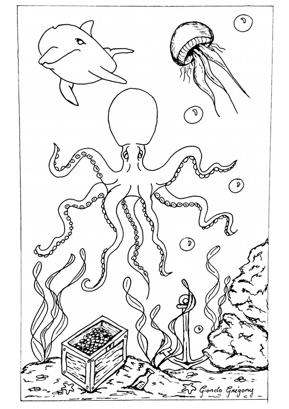 Water worlds - Coloring pages for adults : coloring-page-adults-water ...