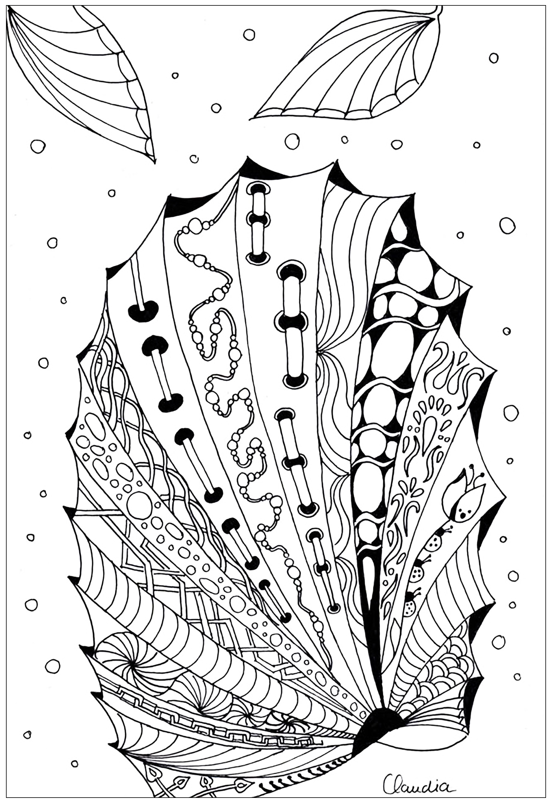 zentangle coloring pages easy for girls - photo #46